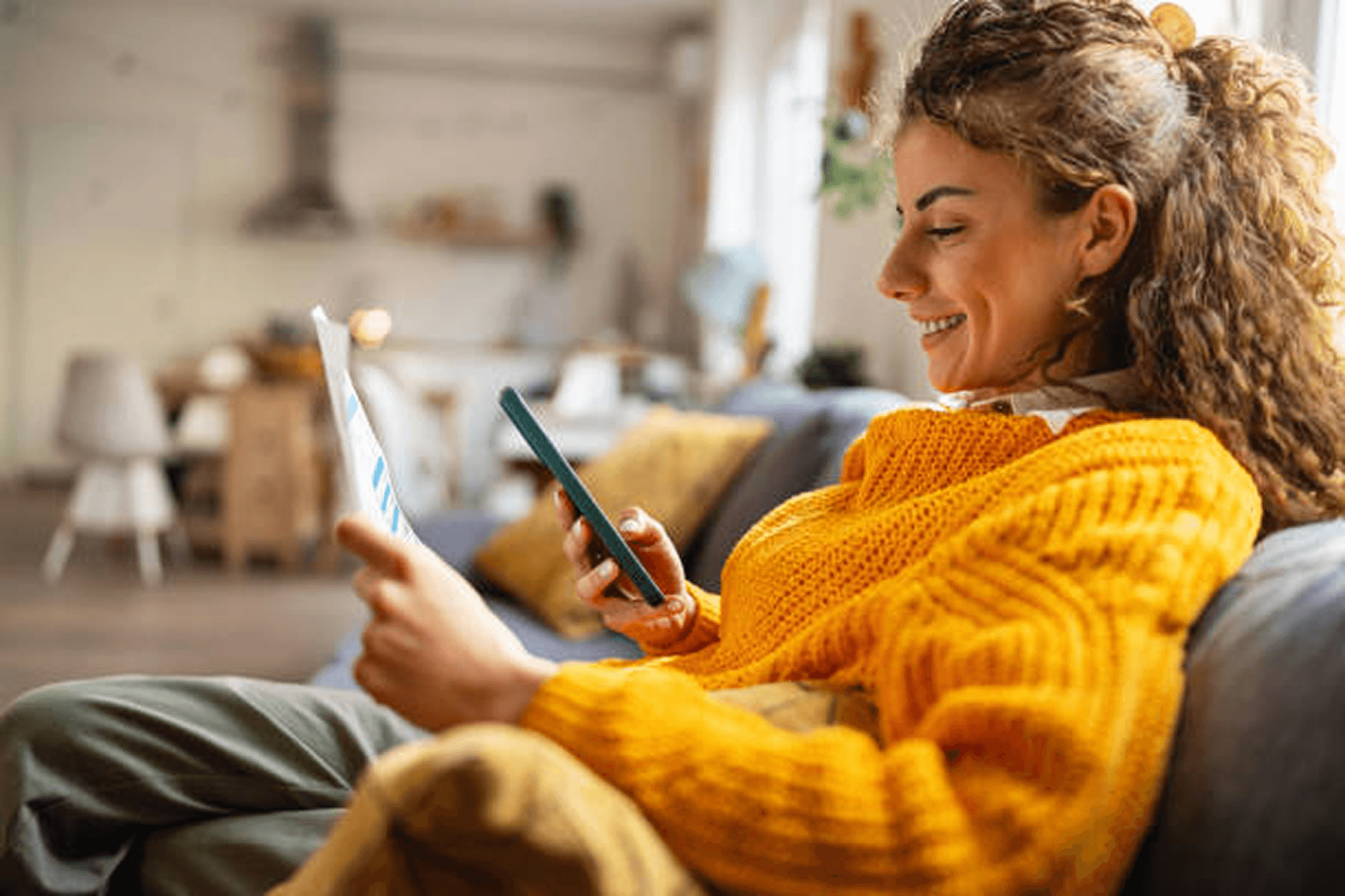 Woman on the couch